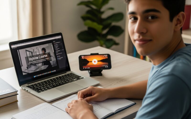 YouTubeと通信講座を組み合わせて学習する受験生