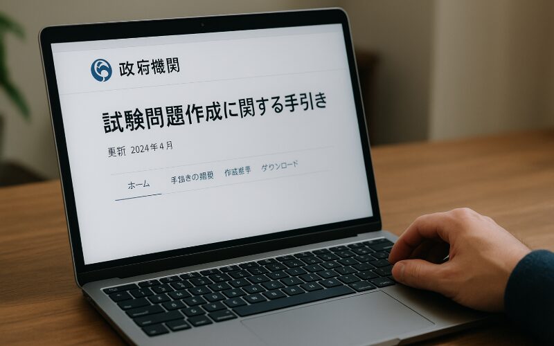 毎年改訂される試験問題作成に関する手引き