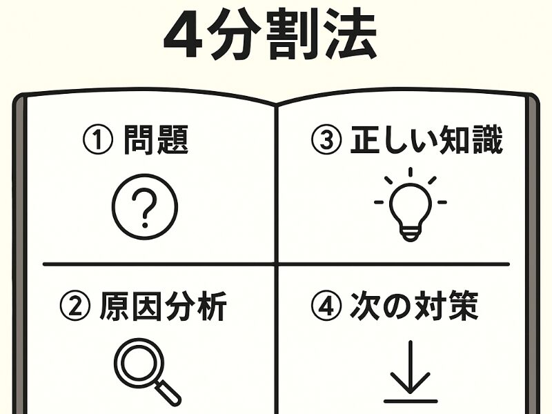 登録販売者試験に受かるための4分割ノート術