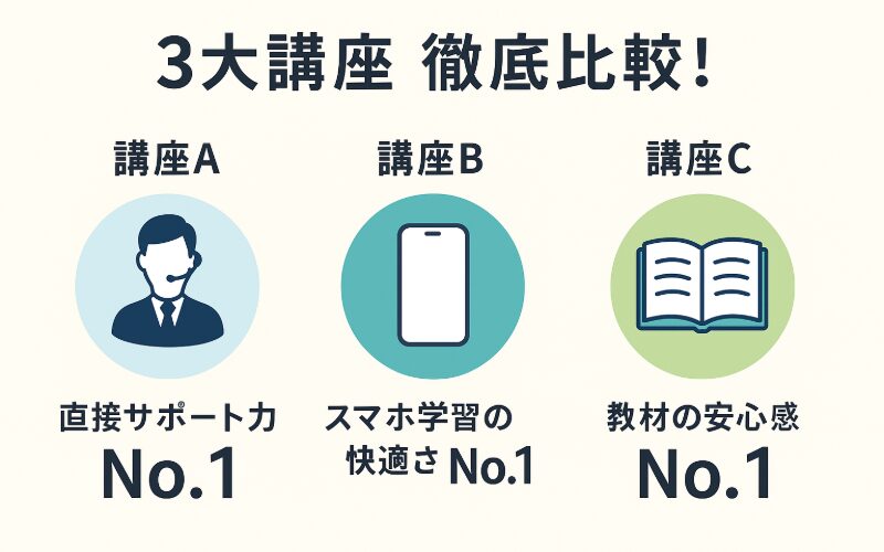 ヒューマンアカデミーと他社登録販売者講座の比較