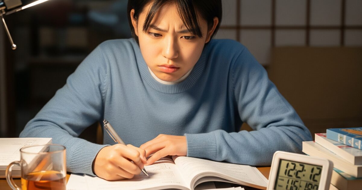 登録販売者の模擬試験を受ける受験生